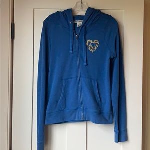 Blue zip up hoodie
